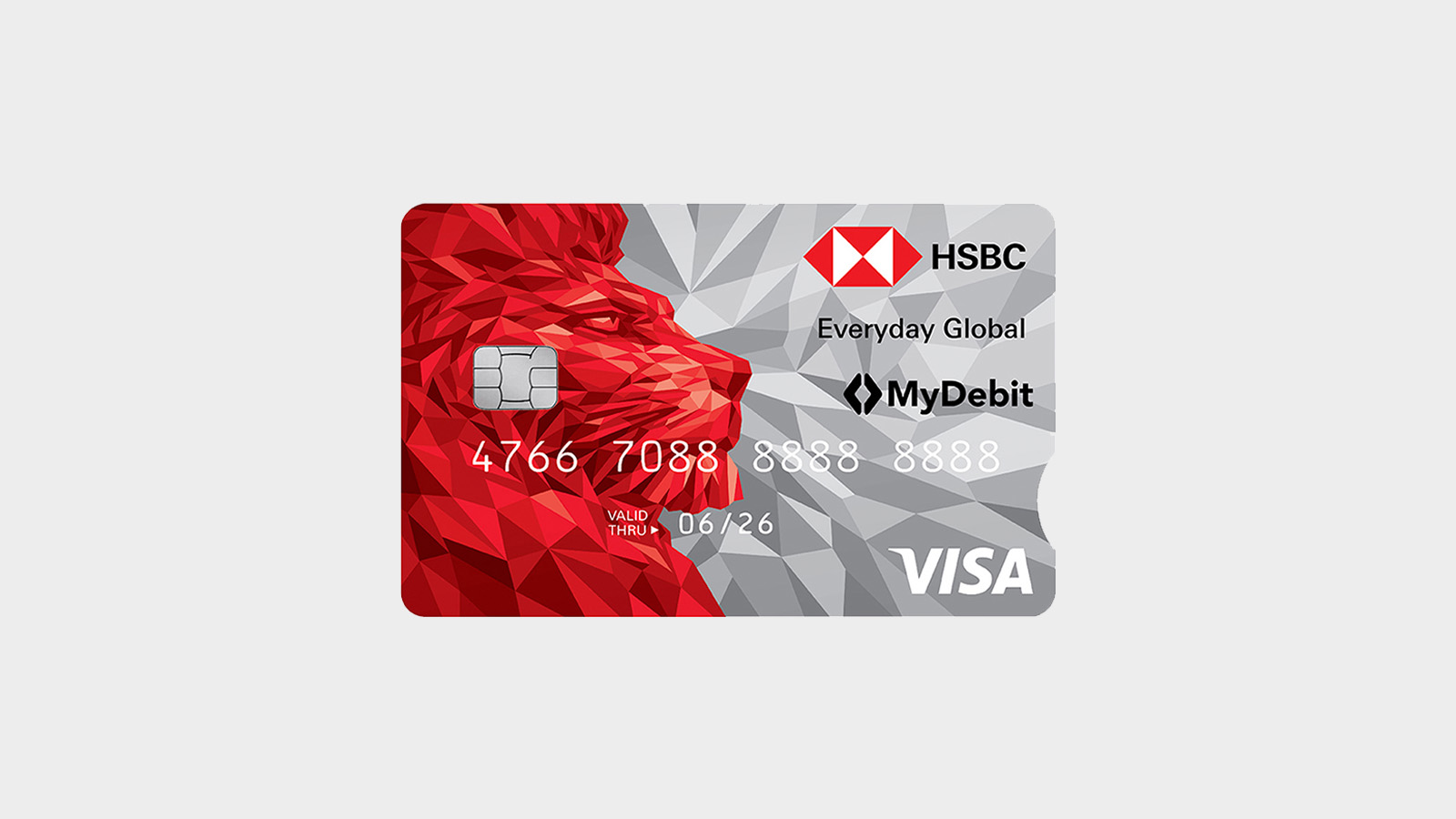 Card face of HSBC Everyday Global Account; image used for HSBC Malaysia Everyday Global Account page.