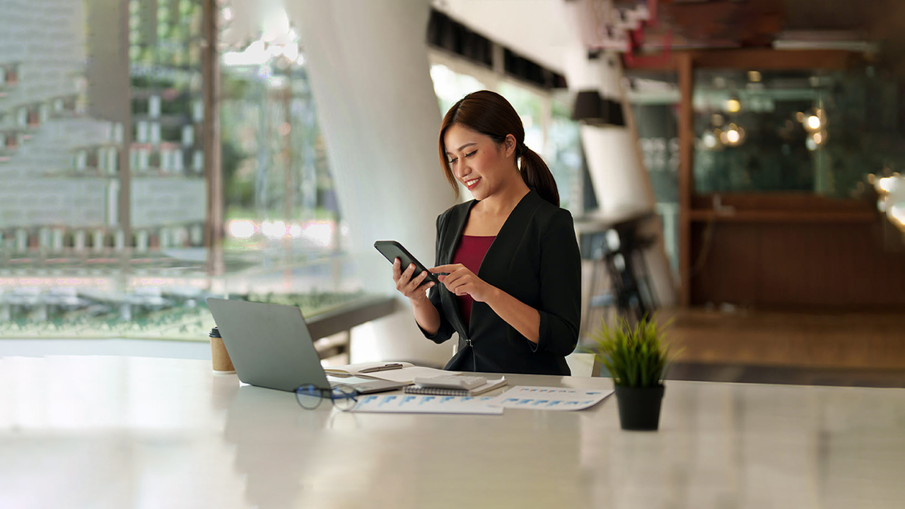 Business asian women logo