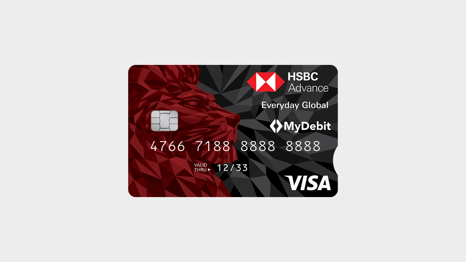 Advance Everyday Global Visa Debit Card face