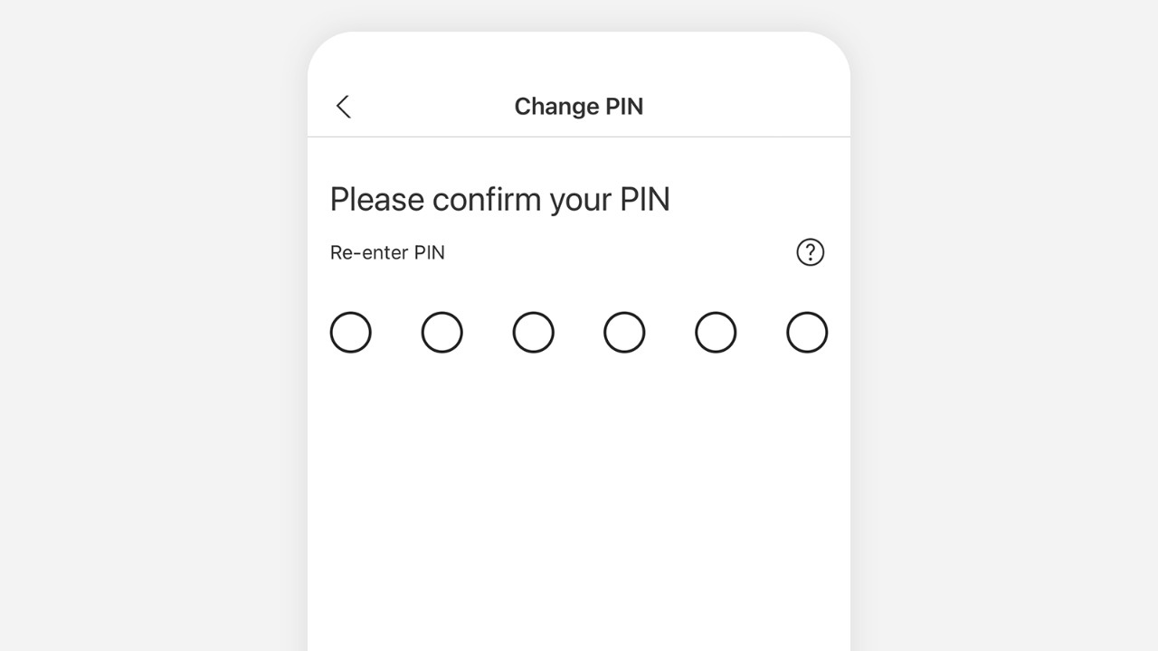 You've successfully changed your PIN screen