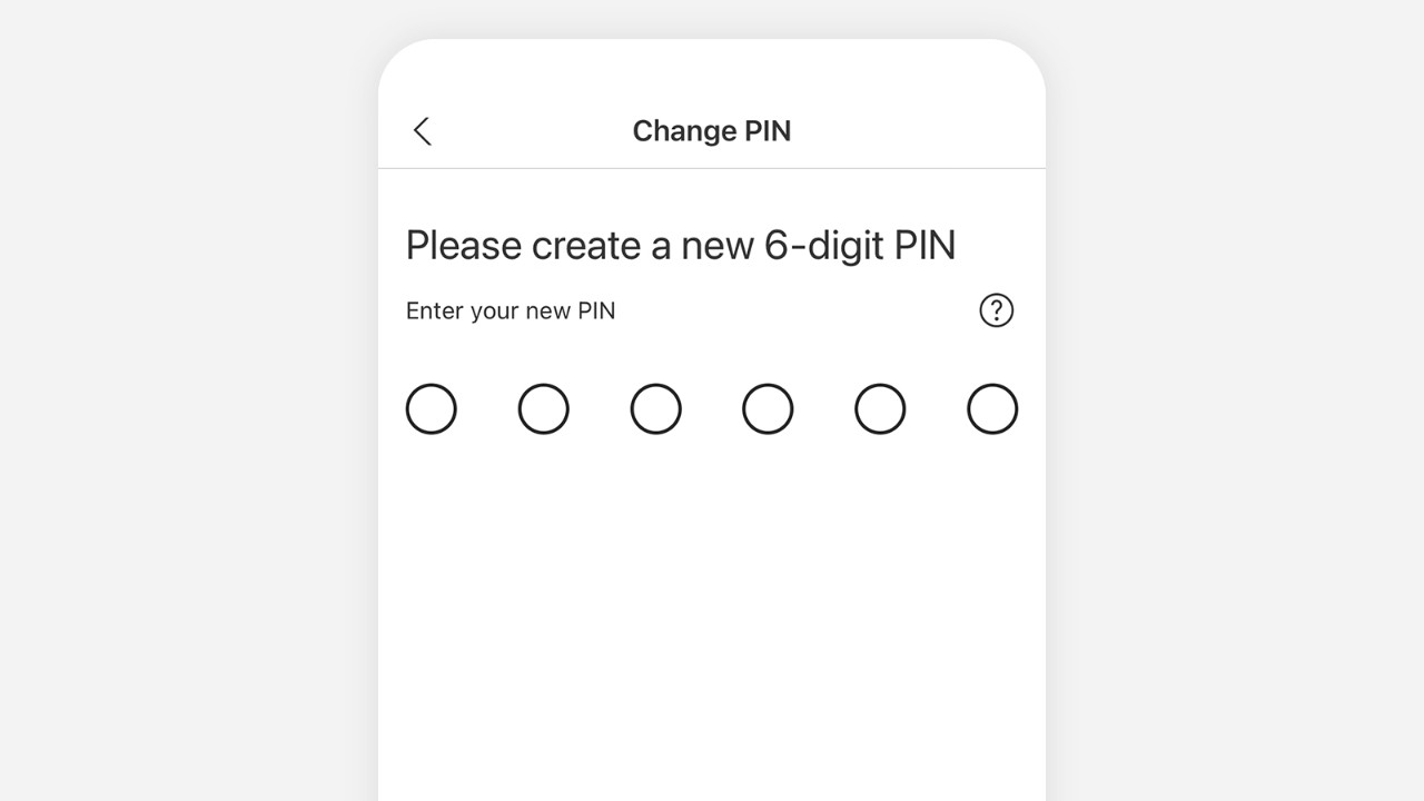 Please confirm your PIN screen