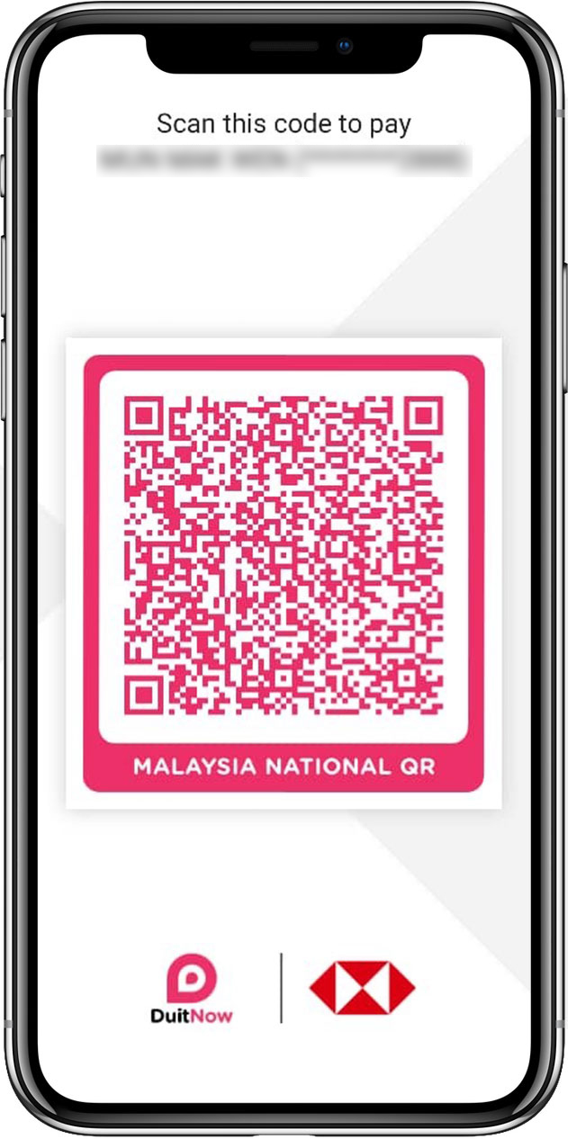 The QR code to receive payment showing in the page.